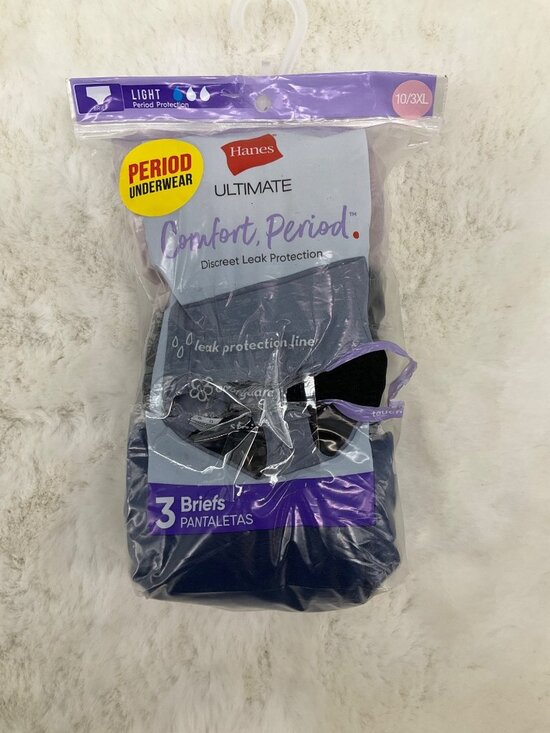 Hanes Other - Hanes 3 pr. Ultimate Brief Light Comfort Period Protection Underwear Size 3XL